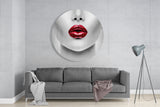 Lips Glass Wall Art