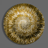 Golden Helix Glass Wall Art